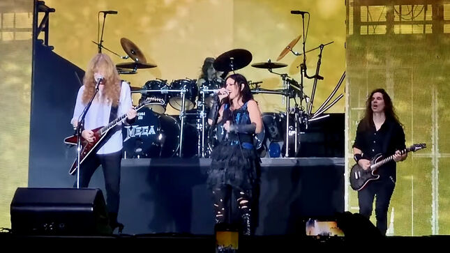 LACUNA COIL Vocalist CRISTINA SCABBIA Joins MEGADETH For "À Tout Le Monde" Performance In Italy; Video
