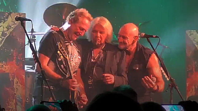 PRIMAL FEAR - Fan-Filmed Video From Code Red Album Release Show Streaming; Founding Bassist MAT SINNER Joins Band On Stage For "Final Embrace"