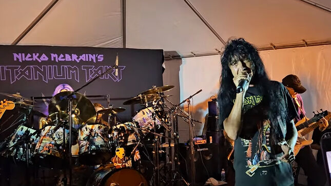 IRON MAIDEN's NICKO McBRAIN And ANTHRAX Frontman JOEY BELLADONNA Perform JOURNEY Classics At Rock N Roll Ribs Anniversary Party; Video