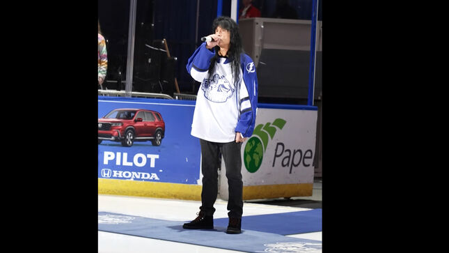 ANTHRAX Singer JOEY BELLADONNA Performs US National Anthem At Syracuse Crunch Vs. Rochester Americans Game; Video, Photos