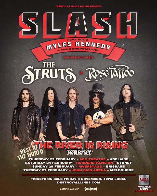 Slash ft. Myles Kennedy and The Conspirators announce March and April 2024  tour