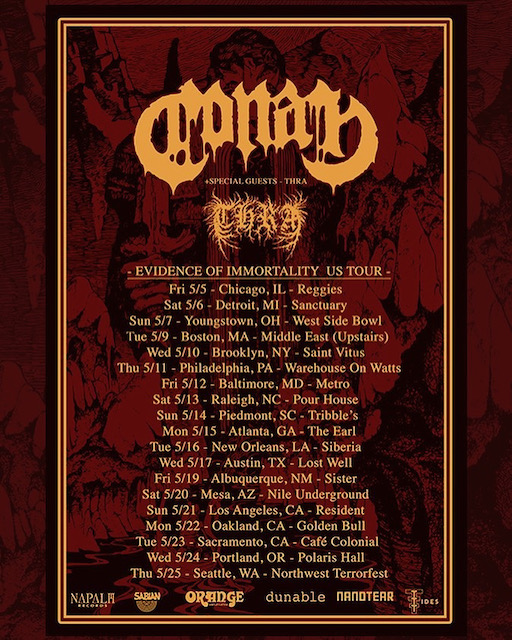 CONAN Announce US Headline Tour With Special Guests THRA BraveWords