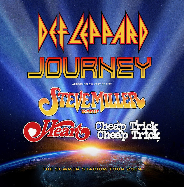 DEF LEPPARD And JOURNEY Announce Summer Stadium Tour 2024 With STEVE MILLER BAND, HEART And