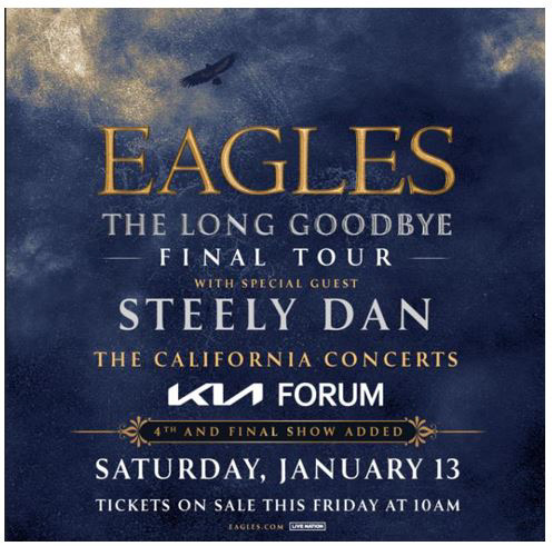 Official tour 2023 Eagles Band The Long Goodbye With Special Guest