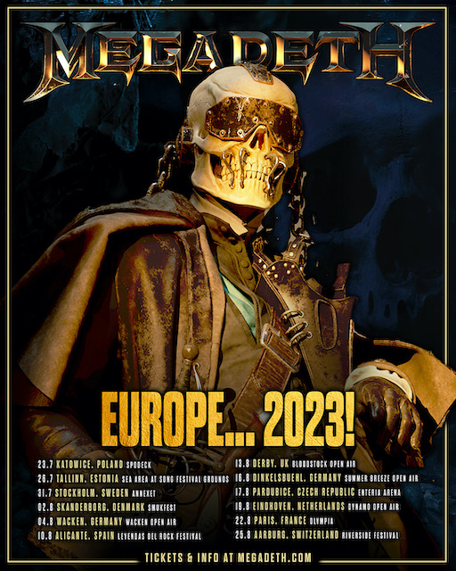 megadeth uk tour dates
