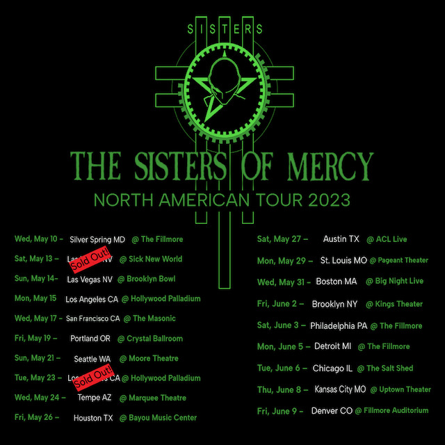 THE SISTERS OF MERCY Announce First US Tour In Over 14 Years BraveWords