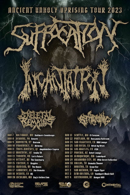 suffocation europe tour 2023