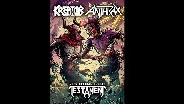 ANTHRAX & KREATOR Announce Co-Headline UK / European Tour With Very Special Guest TESTAMENT