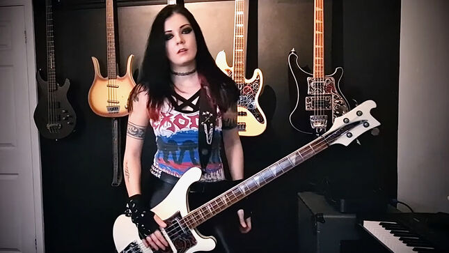 MERCYFUL FATE Bassist BECKY BALDWIN Performs "A Corpse Without Soul" Playthrough; Video