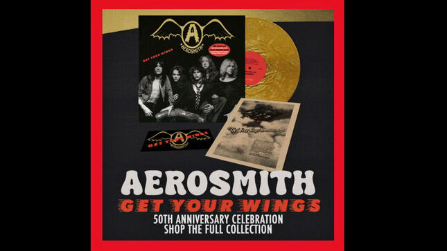 AEROSMITH Celebrate 50th Anniversary Of Get Your Wings Album With Ltd. Edition "Gold Sparkle" Vinyl + New Merch Line