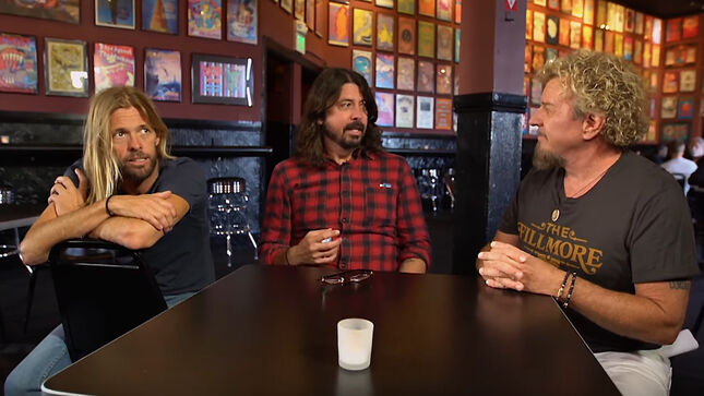 SAMMY HAGAR Hangs Out With FOO FIGHTERS' DAVE GROHL And TAYLOR HAWKINS; Throwback Video Streaming