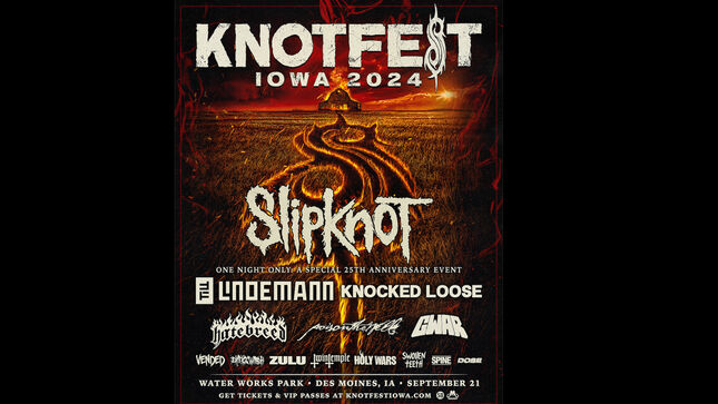 SLIPKNOT, TILL LINDEMANN, GWAR, HATEBREED And Others Confirmed For Knotfest Iowa 2024; Video Trailer