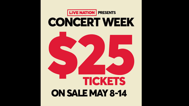 Live Nation Offers $25 Tickets To Over 5,000 Shows Including MEGADETH, SAMMY HAGAR, BRET MICHAELS, DEEP PURPLE, IRON MAIDEN, And Many More