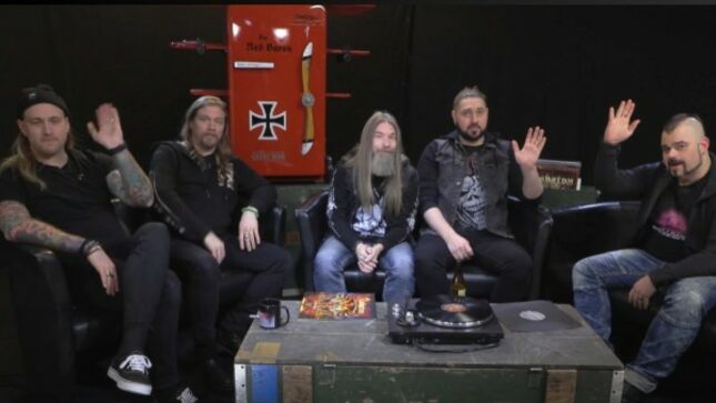 SABATON Holding Coat Of Arms Listening Party On YouTube Today