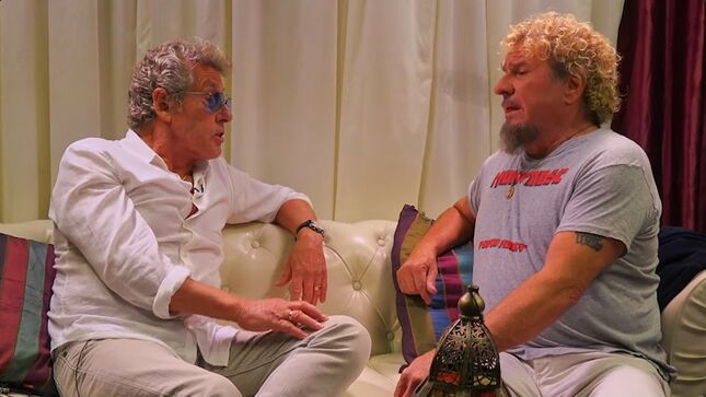 SAMMY HAGAR Meets THE WHO’s ROGER DALTREY; Classic Clip From Rock & Roll Road Trip Streaming 