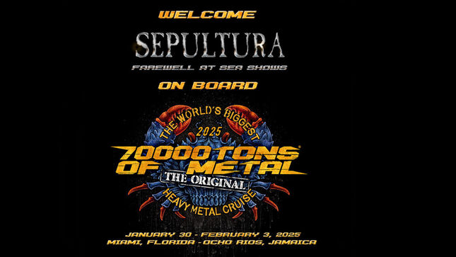 SEPULTURA Confirmed For 70000 Tons Of Metal 2025
