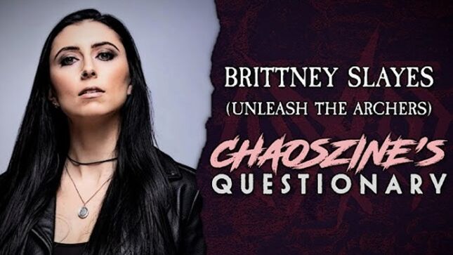 UNLEASH THE ARCHERS Vocalist BRITTNEY SLAYES Featured In Chaoszine Q&A (Video)