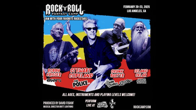 Members Of THE DOORS, THE POLICE, THE DOOBIE BROTHERS / STEELY DAN Confirmed For Rock 'N' Roll Fantasy Camp; Counsellors Include VINNY APPICE, DEREK ST. HOLMES, BRITT LIGHTNING