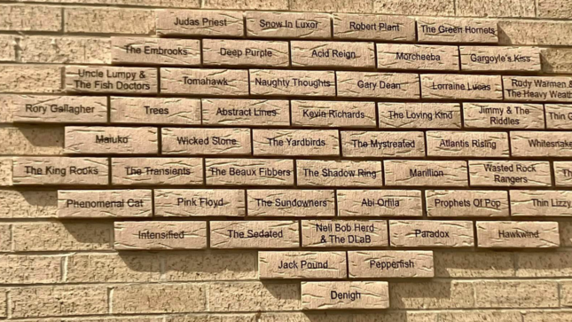 JUDAS PRIEST, ROBERT PLANT, PINK FLOYD, DEEP PURPLE, WHITESNAKE, THIN LIZZY Featured On Folkestone Rock & Roll Wall Of Fame