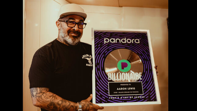 STAIND's AARON LEWIS Awarded Pandora Billionaires Plaque