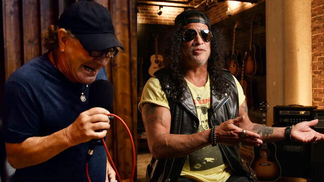 SLASH Talks Working With AC/DC's BRIAN JOHNSON On "Killing Floor" Track - "He Was Like A Kid In A Candy Store Singing The Song"; Video