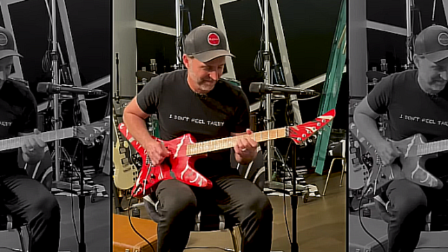 DWEEZIL ZAPPA Plays "Eruption" On Guitar Given To Him By EDDIE VAN HALEN (Video)