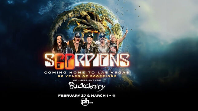 SCORPIONS To Kick Off 60th Anniversary Celebrations With 2025 "Coming Home To Las Vegas" Residency With Special Guests BUCKCHERRY; Video Trailer