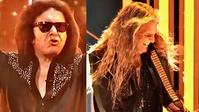 GENE SIMMONS, JOEL HOEKSTRA Guest On Dancing With The Stars' "Hair Metal Night"; Contestants Dance To Songs By TWISTED SISTER, BON JOVI, AEROSMITH, QUIET RIOT, POISON And More; Video