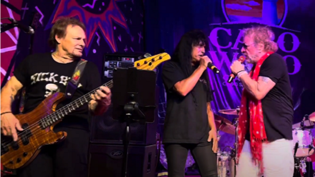 ANTHRAX Vocalist JOEY BELLADONNA Joins SAMMY HAGAR And MICHAEL ANTHONY For "Rock Candy" Live In Cabo San Lucas; Fan-Filmed Video