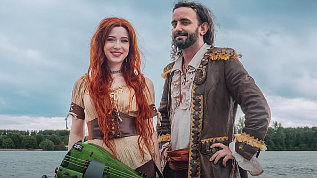 PATTY GURDY Shares Behind-The-Scenes Footage From "Peg Leg Silly-Billy" Video Shoot Featuring ALESTORM Frontman CHRISTOPHER BOWES